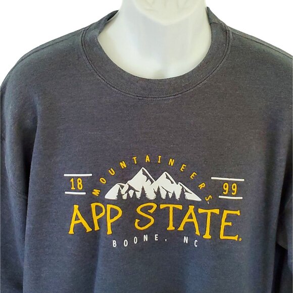 App State Boone NC Sweatshirt Large Gildan Fleece Heavy Blend Pullover Knit - Picture 5 of 9